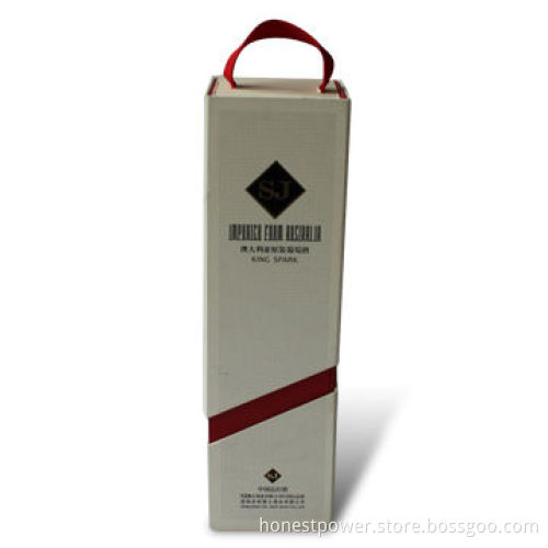 Wine Box with Embossed Finish, Customized Logos and Sizes are Accepted